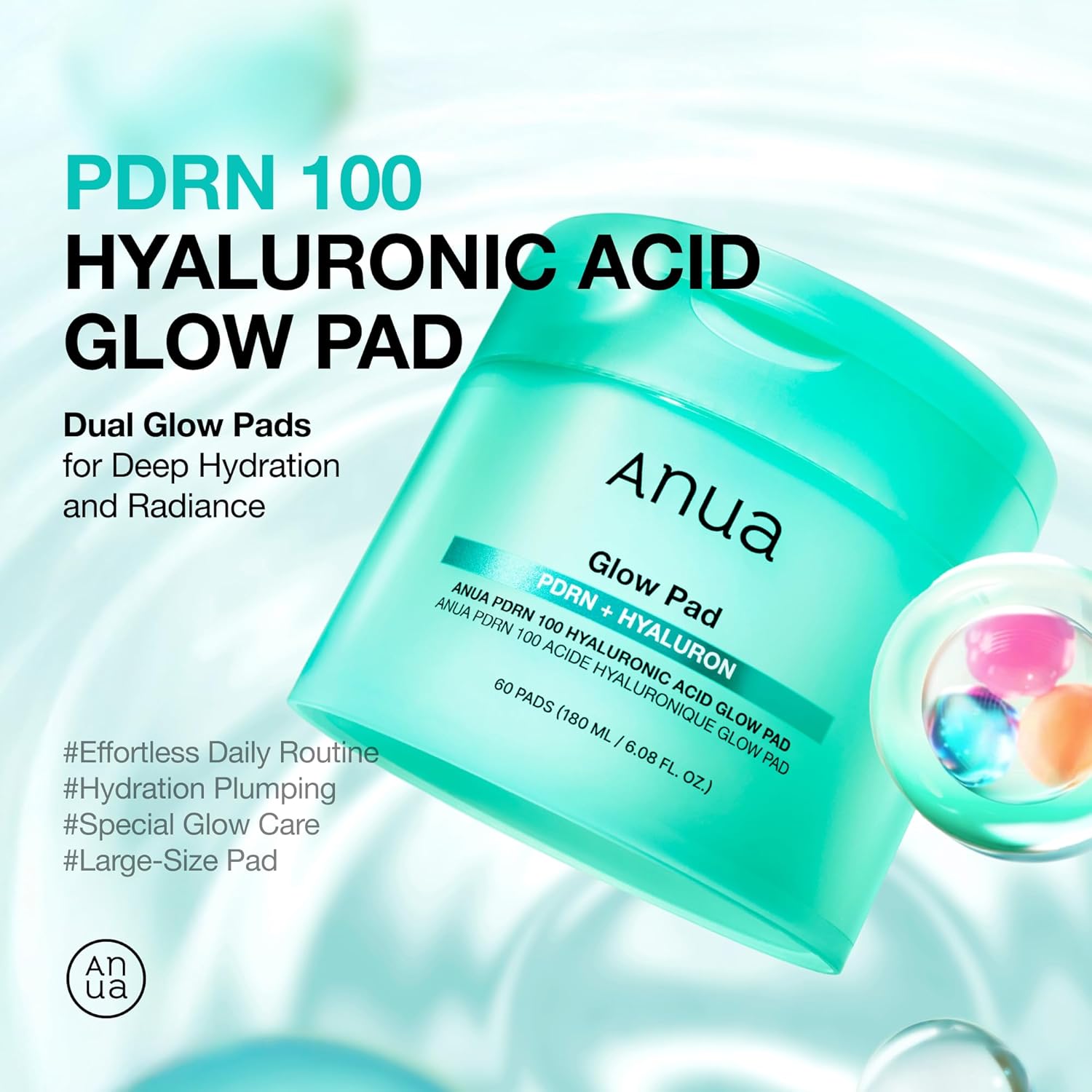 PDRN 100 Hyaluronic Acid Glow Pad (60 pcs)