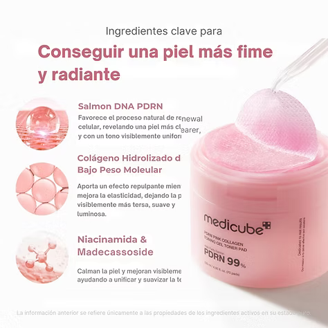 PDRN Pink Collagen Toning Gel Toner Pad, 120ml (70pcs)