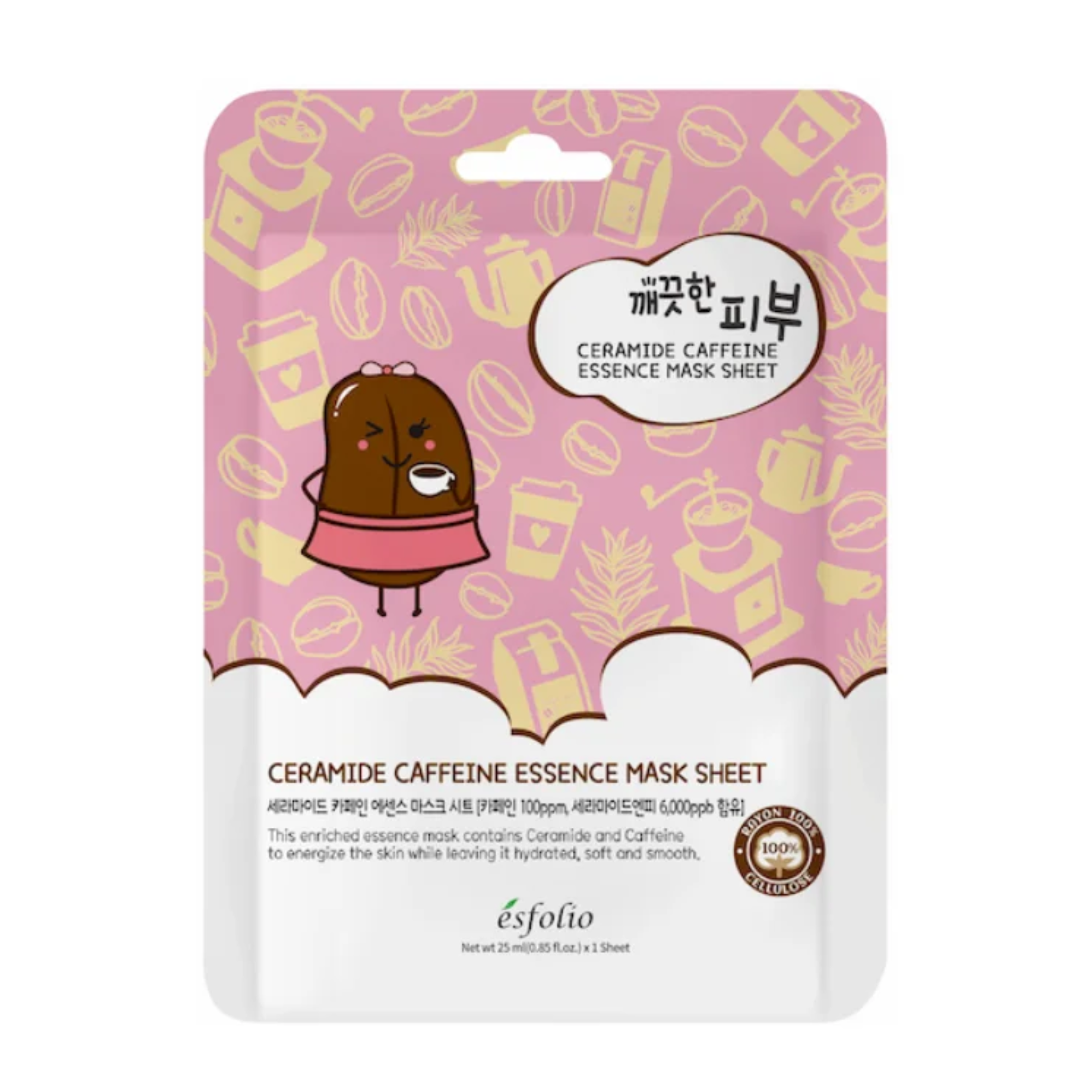 Pure Skin Ceramide Caffeine Essence Mask Sheet (1pc)